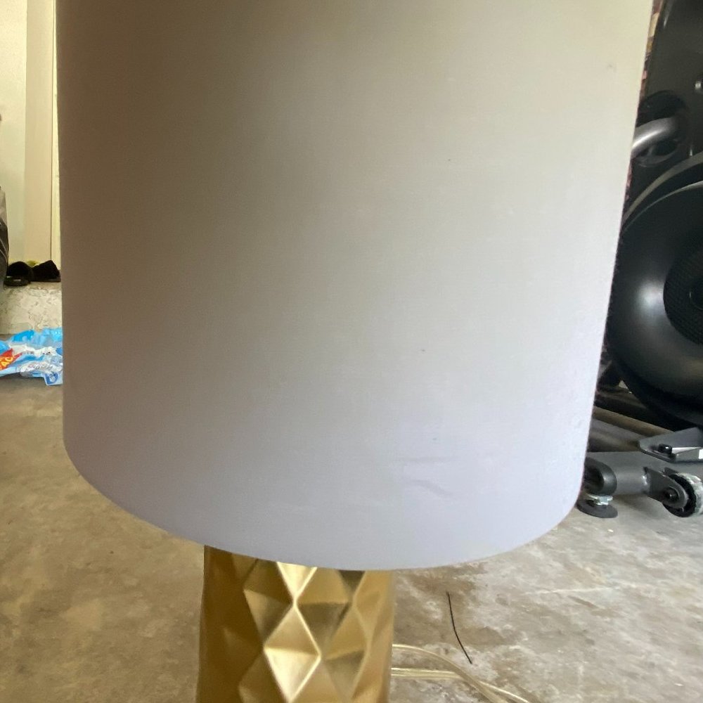 Gold and White lamp